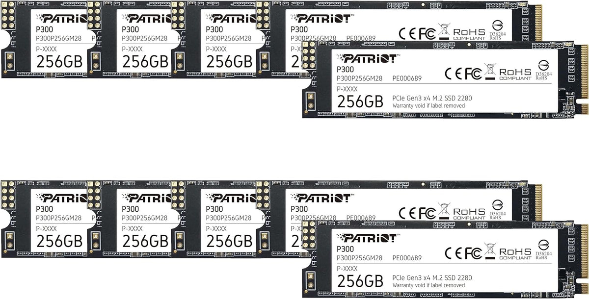 Patriot P300 256GB SSD interno - NVMe PCIe Gen 3x4 - M.2 2280 - Uni...