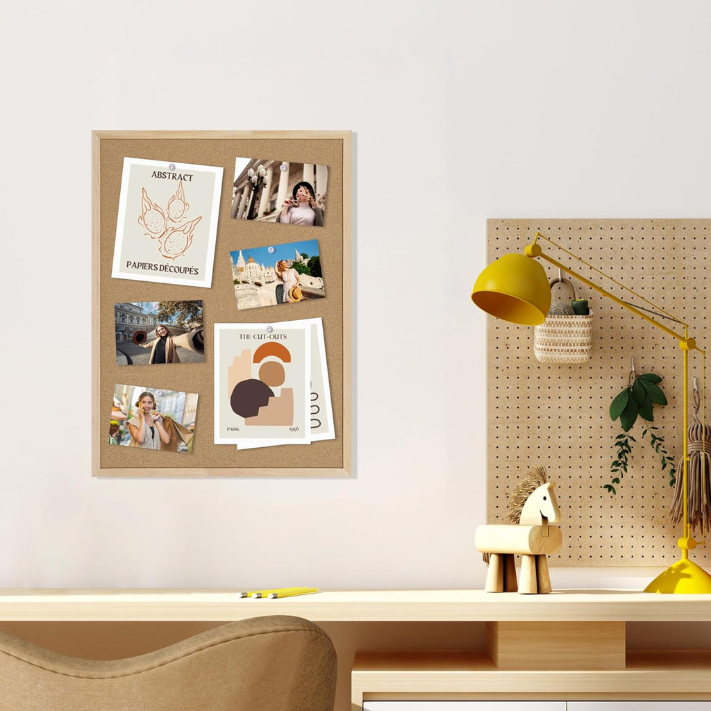 DAHAPYBOO Tablero de corcho de 24x18 para oficina con tableros de madera de
