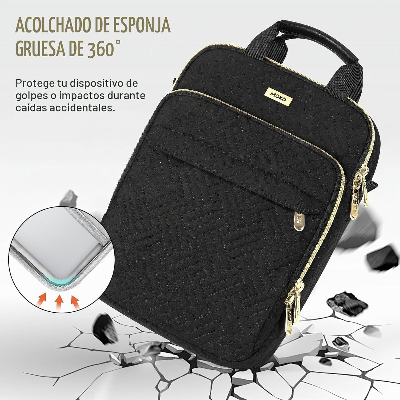 MoKo Funda acolchada para laptop de 15 pulgadas para MacBook Air de...