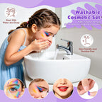 Kit de maquillaje de 59 piezas para niña, estuche de maquillaje lavable