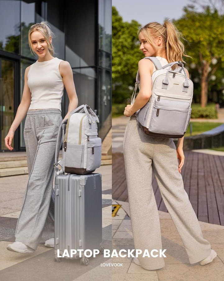 LOVEVOOK Mochila de viaje para laptop para mujer, bolsa antirrobo p...