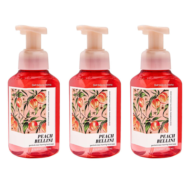 Bath &amp; Body Works Peach Bellini - Jabón de manos espumoso suave...