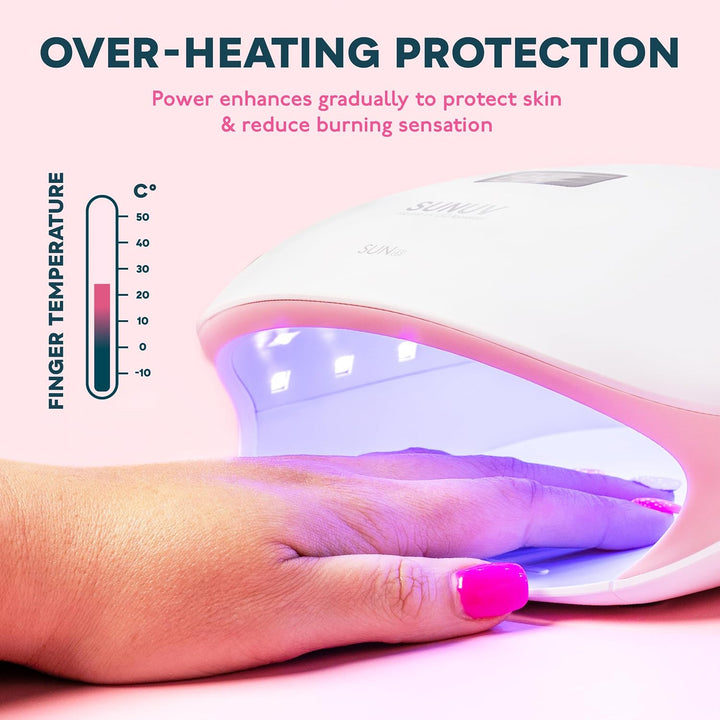 SUNUV Lámpara LED UV para uñas, lámpara UV para esmalte de uñas de...
