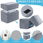 Lámpara Reposapiés para debajo del escritorio, reposapiés ergonómico de oficina con 3 alturas ajustables, reposapiés de espuma viscoelástica de alta densidad para el hogar, viajes, avión con funda lavable