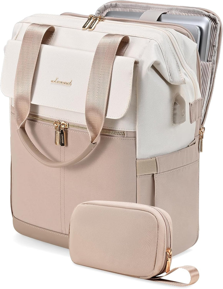 LOVEVOOK Mochila para laptop para mujer, mochila de trabajo convert...