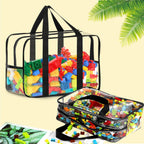 6 unidades Bolsas de almacenamiento de juguetes Grande, XL, XXL con etiquetas Organizador de juguetes transparente