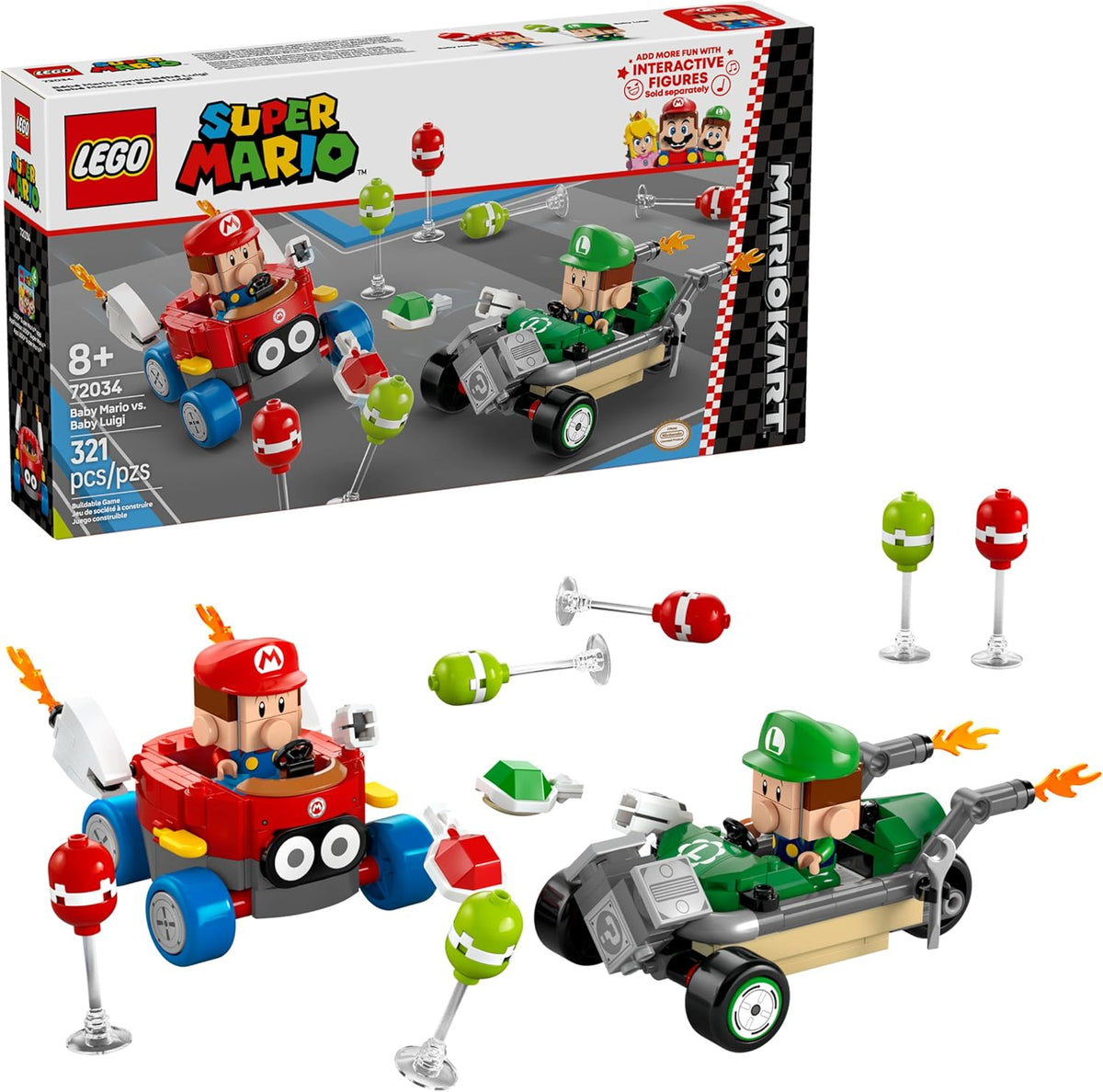 LEGO Super Mario Mario Kart Baby Mario vs Baby Luigi juego