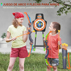 Bow y Arrow Toys para Niños, Pack de 2 Juego de Arco y Flecha con Luz LED para Exterior e Interior