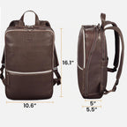 LEATHER VILLAGE Mochila de cuero para computadora portátil para hombres con