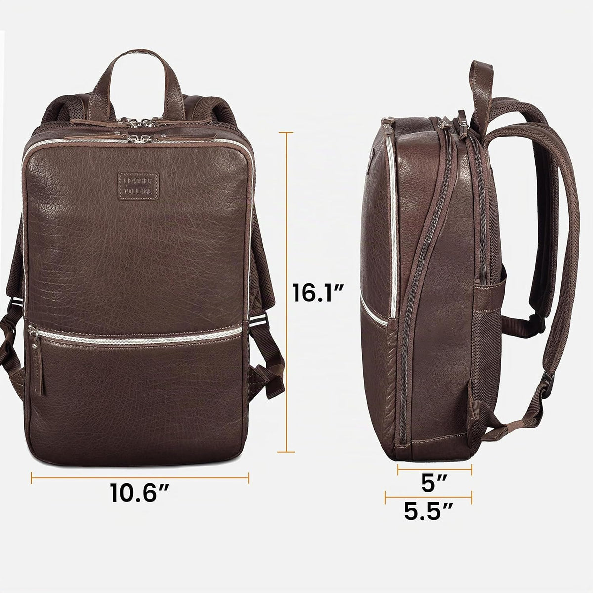 LEATHER VILLAGE Mochila de cuero para computadora portátil para hombres con