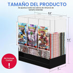 CHEPULA Dispensador de 3 ranuras, dispensador de tarjetas, caja de refuerzo acrílica para tarjetas intercambiables/paquetes de refuerzo deportivos (apertura de la tapa superior)
