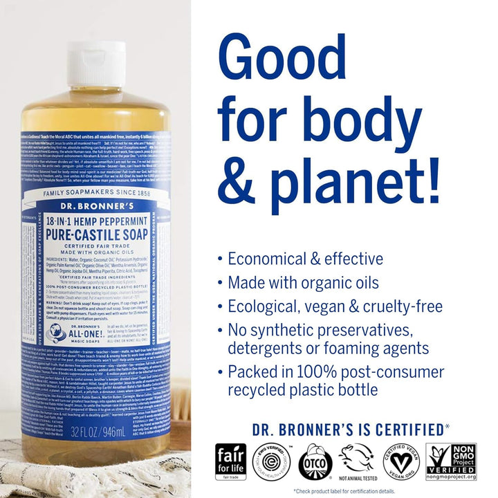 Dr. Bronner Jabón líquido de aceite de almendra