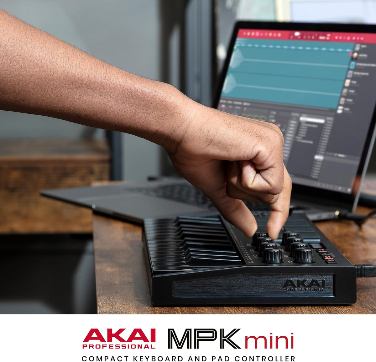 Akai Professional MPK Mini MK3 - Controlador de teclado MIDI USB de...