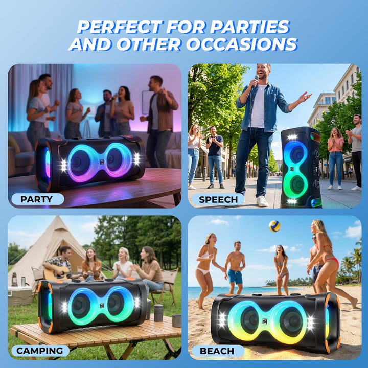 Altavoz Bluetooth portátil con 1 micrófono, máquina de karaoke de p...