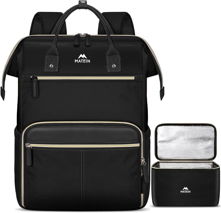 MATEIN - Mochila para portátil con fiambrera, mochila de almuerzo d...