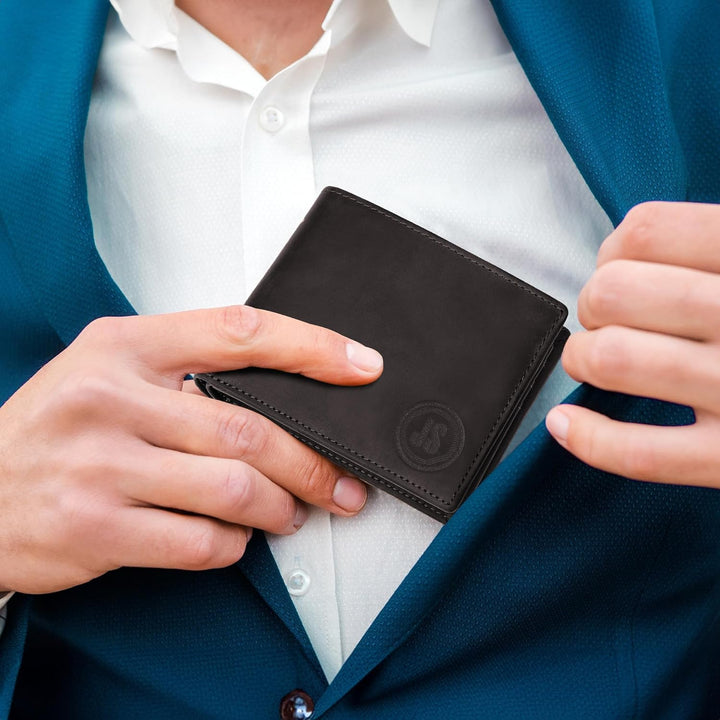 BISONDALE Billetera personalizada para hombre \u2013 Billetera de c...
