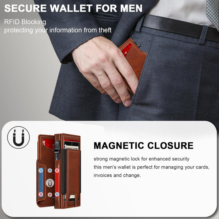 Cartera SEMORID para hombres con soporte para tarjetas de crédito d...
