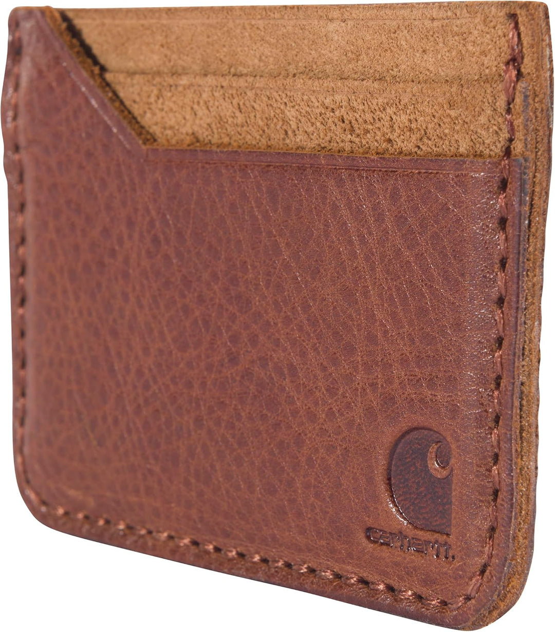 Carhartt Billetera plegable de piel pátina B0000400 para hombre