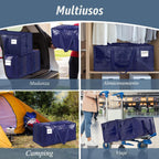 Paquete de 6 bolsas de mudanza grandes extra resistentes con cremallera fuerte y asas cómodas, bolsas de almacenamiento de ropa resistentes y duraderas, cajas de mudanza azules para suministros