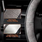 West Llama Funda personalizada para volante de automóvil para Chevy Silverado 1500, 2500, 3500, 14.5-15 pulgadas (gris - tamaño estándar)