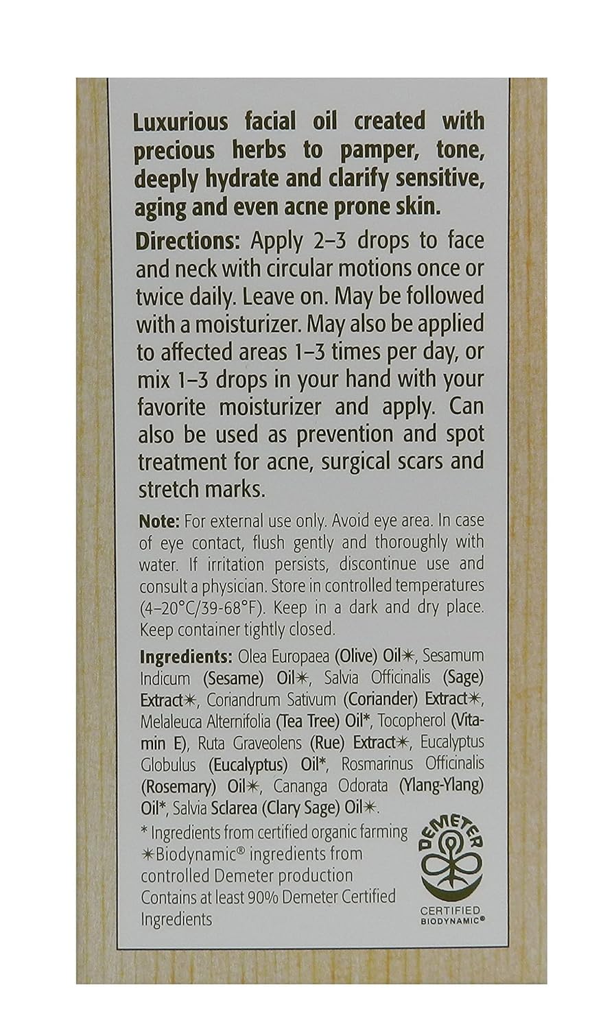 Aceite de rejuvenecimiento facial, 0.5 oz