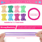 daheypong 800 piezas Bucles de repuesto para telar de 7 pulgadas - 8 colores Bucles de telar para hacer agarraderas, resistentes bandas de nylon para manualidades para niños, adultos y proyectos DIY