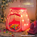 Tienda de campaña de princesa para niñas y niños, tienda de campaña desplegable con luz de estrella