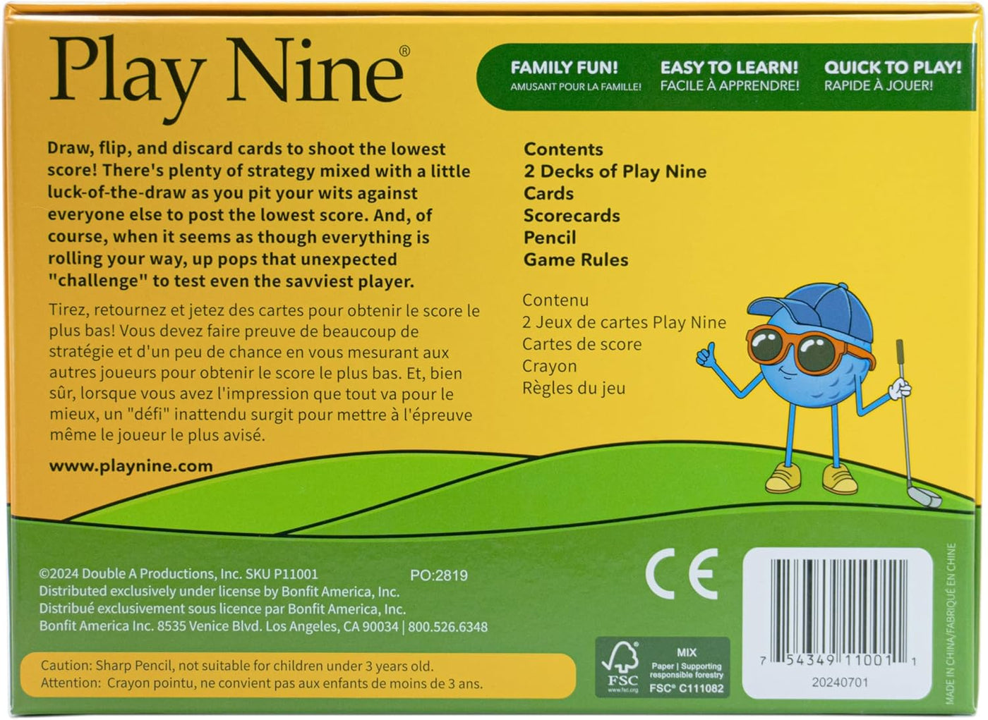 Play Nine El juego de cartas del golf