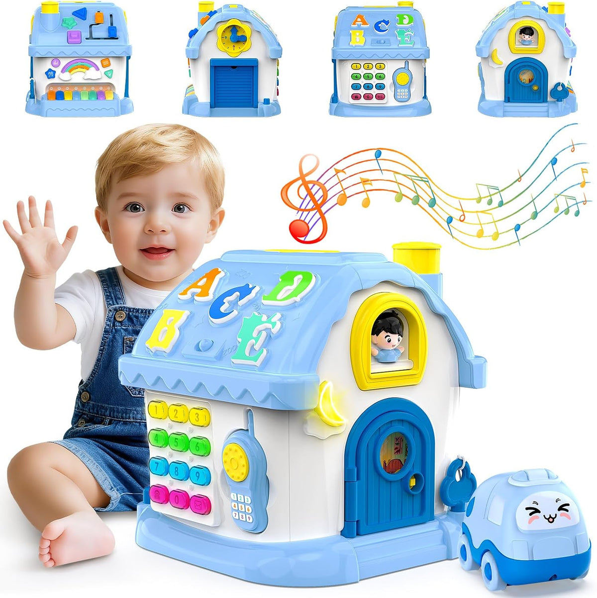 Toddler Learning Toys para 1-2 Year Old Boy Gifts, 12-en-1 Musical House