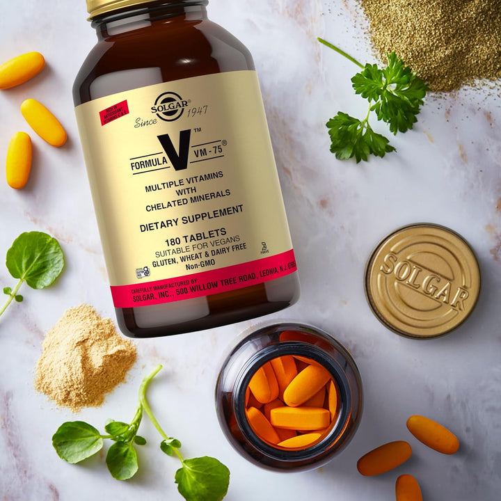 Solgar Fórmula VM-75, 180 tabletas \u2013 Multivitamínico con miner...
