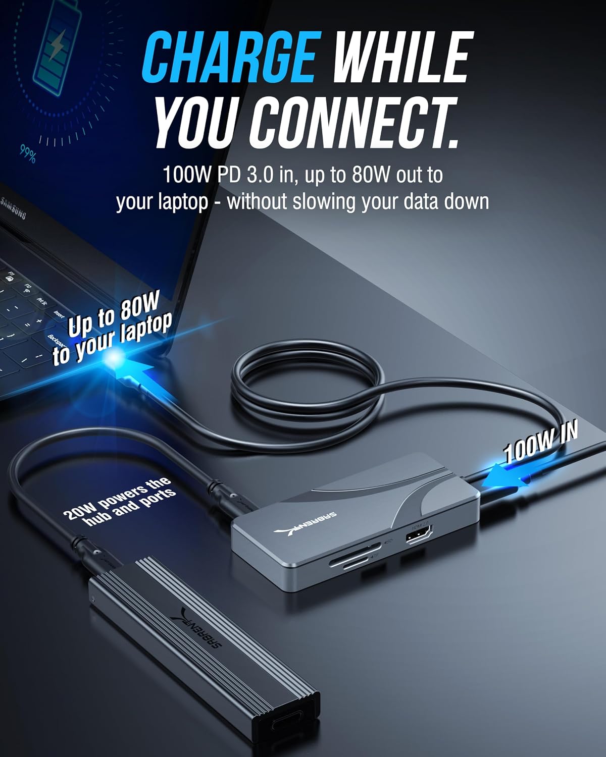 SABRENT, HB-TG7S, hub USB 3.0