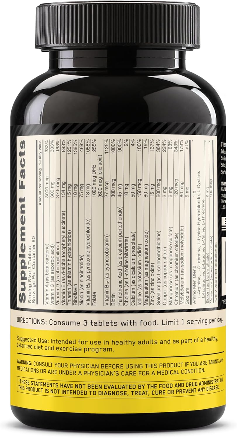 Optimum Nutrition Opti-Men - Multivitamínico diario para hombres, s...