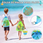 Juguetes de playa de granja con camiones, animales, verduras para