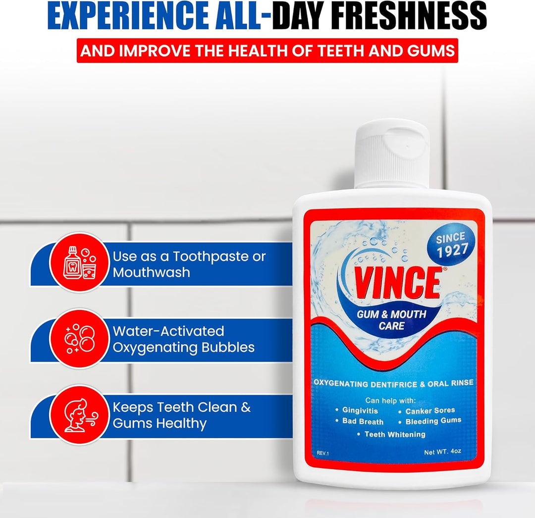 Vince Oxigenated Dentifrice - Pasta de dientes y enjuague bucal 2 e...