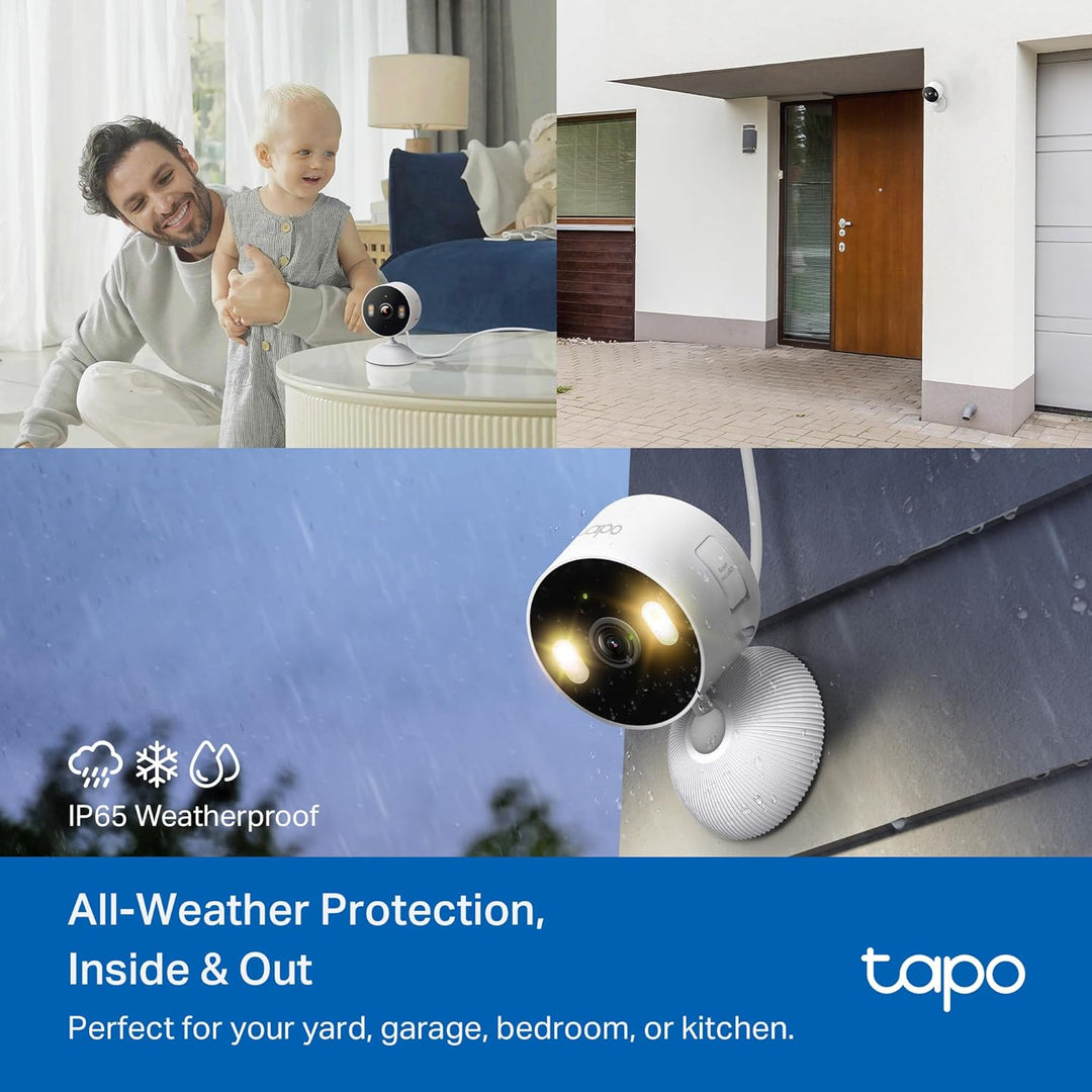Tapo - Cámara de seguridad de 1080p para interiores\/exteriores - D...