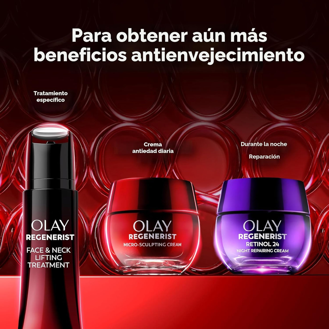 Crema facial hidratante Olay Regenerist Micro-Sculpting, paquete de...