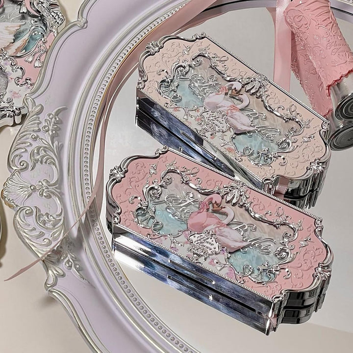 Flower Knows Swan Ballet Paleta de maquillaje de seis colores, pale...