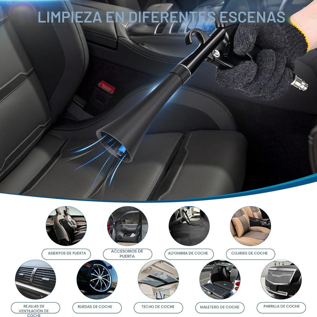 Pistola de limpieza de auto PARAROSE para detalles de interior, secador de aire de alta presión, kit de detalles de automóviles, limpiador de interior, herramientas de detalle de automóviles para
