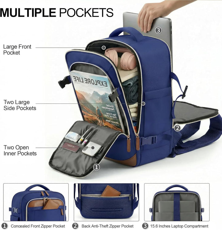 TILYMOL Travel Backpack for Women &amp; Men - 15.6 inch Laptop Bag...