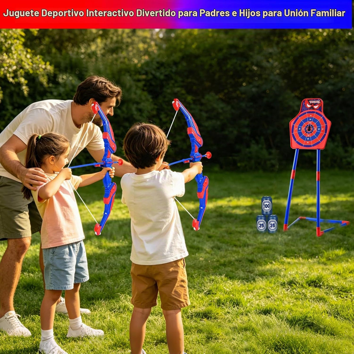 Arco y flecha para niños de 8 a 12 años con luz LED, regalos deportivos