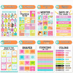 Hadley Designs Learning Posters para Toddlers 1-3 Preschool Classroom Decor