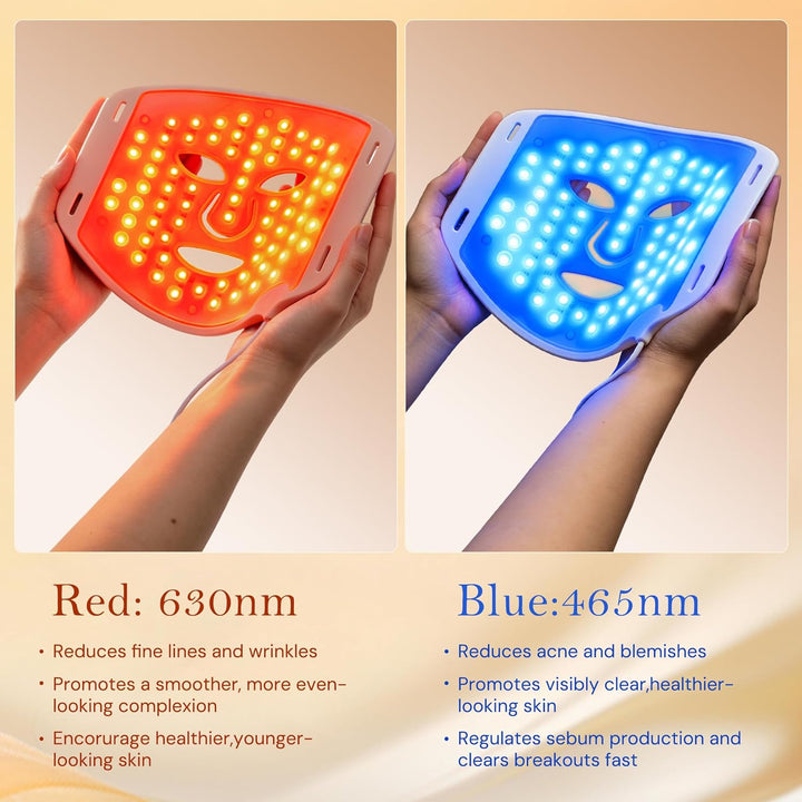 SMOOTHPRO Máscara de terapia de luz roja para arrugas faciales, más...
