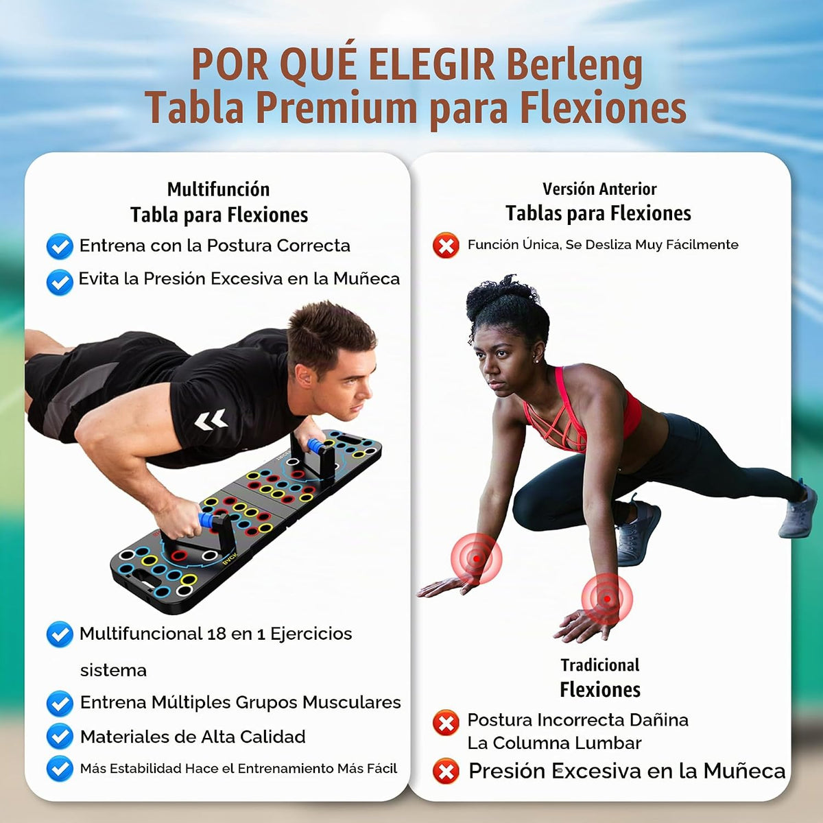 Tabla de Flexiones, Tabla de Flexiones Plegable para Hombre, Barra de Flexiones Portátil 30 en 1