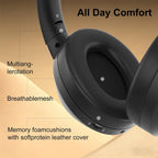 Auriculares con cancelación activa de ruido, 100 horas de reproducción, auriculares inalámbricos Bluetooth, auriculares Bluetooth con micrófono, auriculares inalámbricos sobre la oreja con