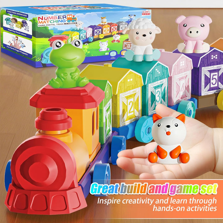 Juguetes de aprendizaje para niños de 1, 2 y 3 años, juego de tren...