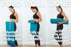 Koru Alfombrilla de yoga plegable y enrollable, diseño patentado, alternativa más limpia a las esterillas de yoga tradicionales, 0.236 pulgadas de grosor, 7P libre, certificado SGS, 68 x 24 pulgadas