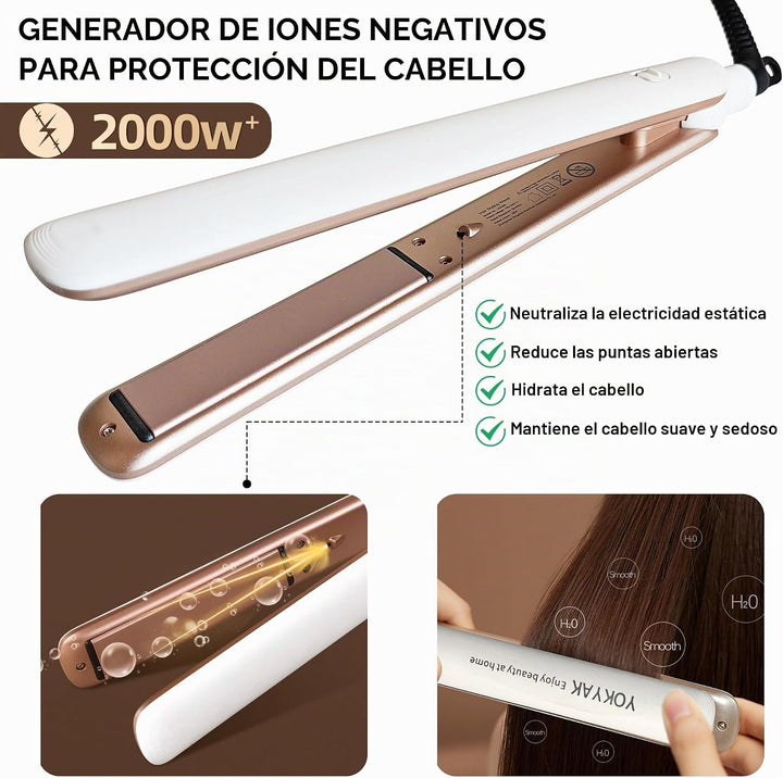 YOKYAK Plancha de pelo de 1 ¼ pulgadas, plancha de pelo fino de 1 ¼...