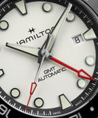 Hamilton Reloj para hombre automático azul marino caqui, acero inoxidable