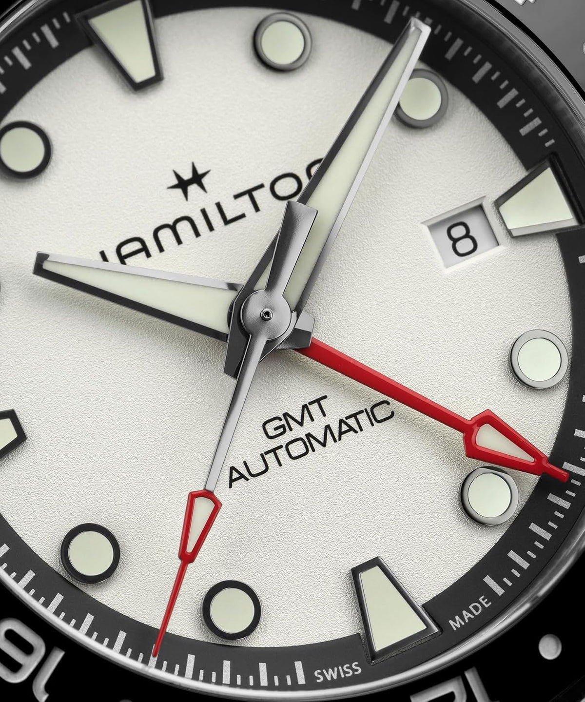 Hamilton Reloj para hombre automático azul marino caqui, acero inoxidable