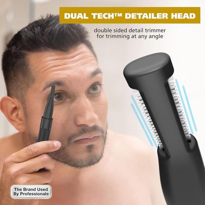 Wahl Manscaper 2 en 1 - Recortadora de pelo de cejas y nariz con ba...